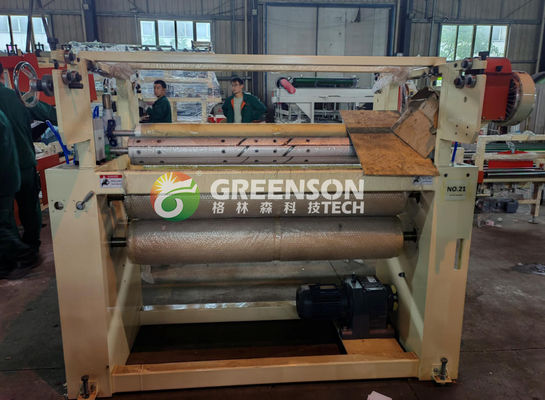Giá tốt. Toàn bộ tự động hai mặt Gypsum Board Laminating Machine với 1300mm hiệu quả Laminating và hệ thống PLC cho dây chuyền sản xuất gạch trần trực tuyến