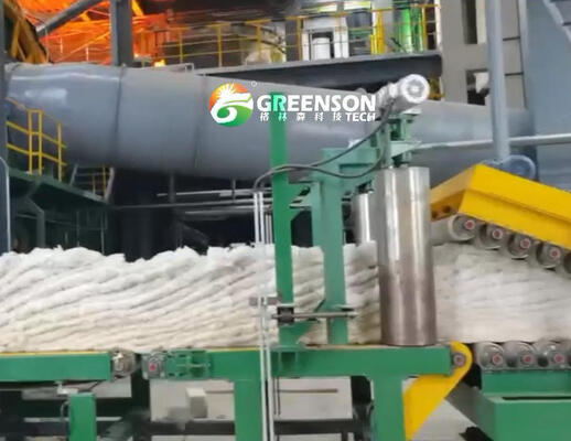 Dòng sản xuất tấm vải đá mật độ cao công nghiệp với hệ thống điều khiển mật độ nguyên liệu thô PLC 80-200kg / m3 và nguồn điện 380V / 50Hz