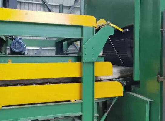 Giá tốt. Dòng sản xuất len đá được điều khiển bởi PLC với độ cứng nhiệt độ cao cho tấm len đá 80-200kg / m3 trực tuyến