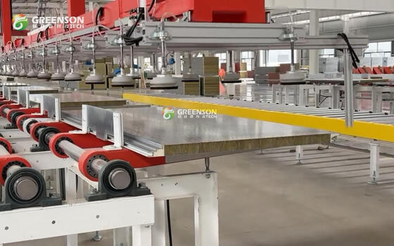 Dễ dàng vận hành Dây chuyền sản xuất tấm xốp Polyurethane Rock Wool hiệu quả cao với hệ thống điều khiển số PLC