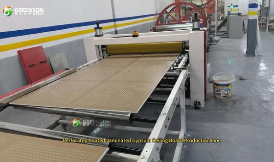 Dây chuyền phun sơn tấm thạch cao liên tục với chức năng xếp chồng và xếp chồng sấy